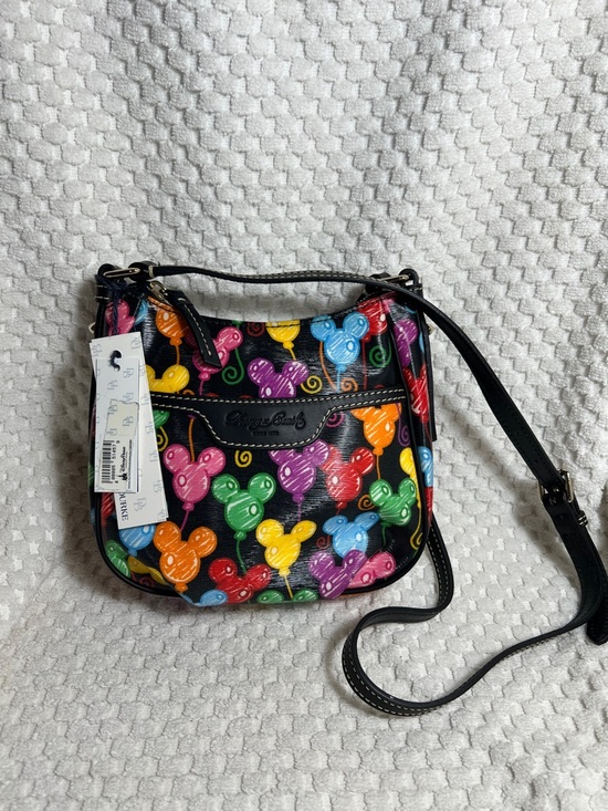 Dooney & Bourke Handbags - Dooney & Bourke Black Crossbody with Bright Multi Mickey Balloon Print